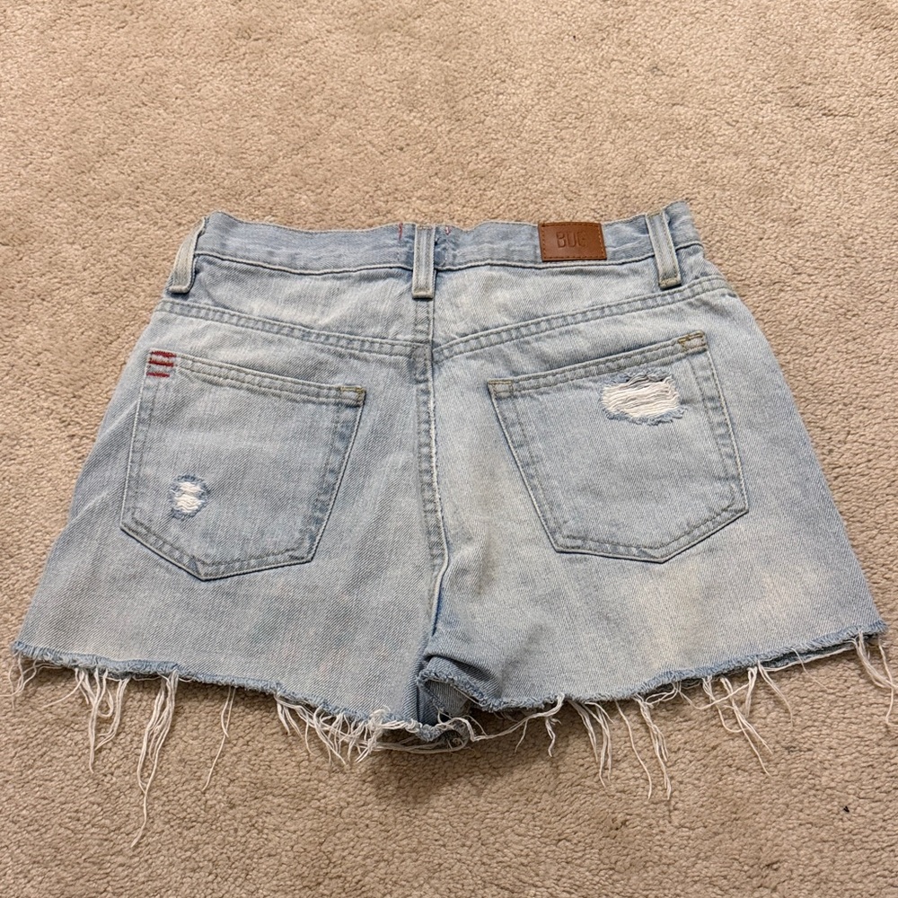 BDG Girlfriend High Rise Light Blue Denim Shorts - Picture 2 of 2